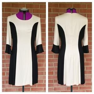 Pink Tartan Ivory Flare Sleeve Side Panel Dress